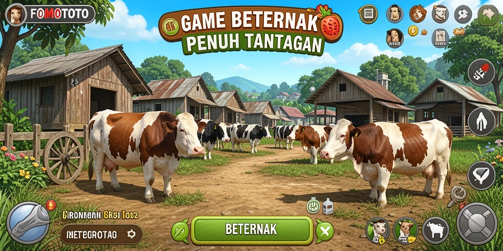 Antarmuka menarik FOMOTOTO dengan berbagai fungsi Beternak.