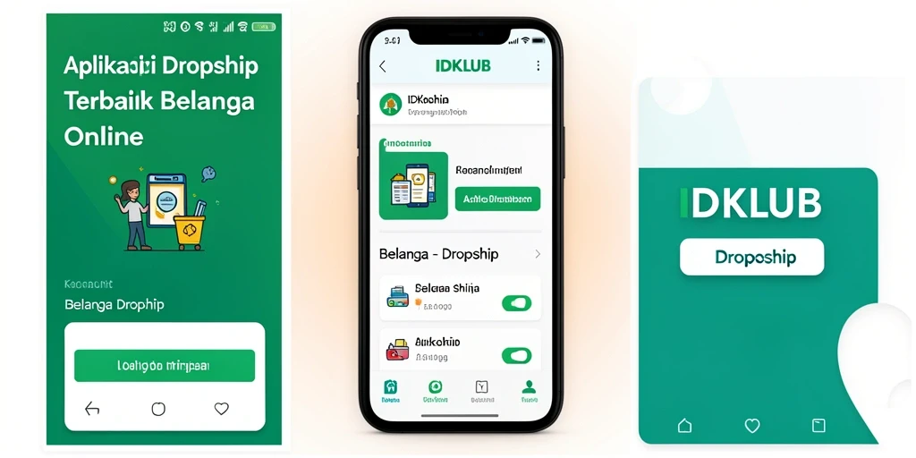 Antarmuka utama IDKLUB menampilkan berbagai produk dropship.