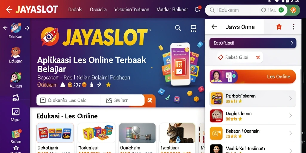 Antarmuka JAYASLOT yang ramah pengguna dan interaktif.