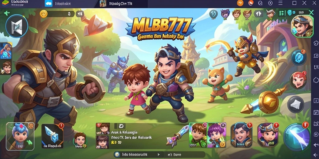 Tampilan antarmuka <strong>MLBB777</strong> yang menyenangkan dan penuh warna.