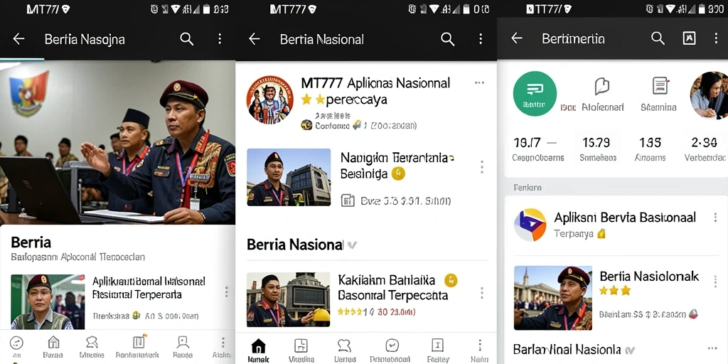 Tampilan antarmuka aplikasi MT777 yang menarik dan informatif.