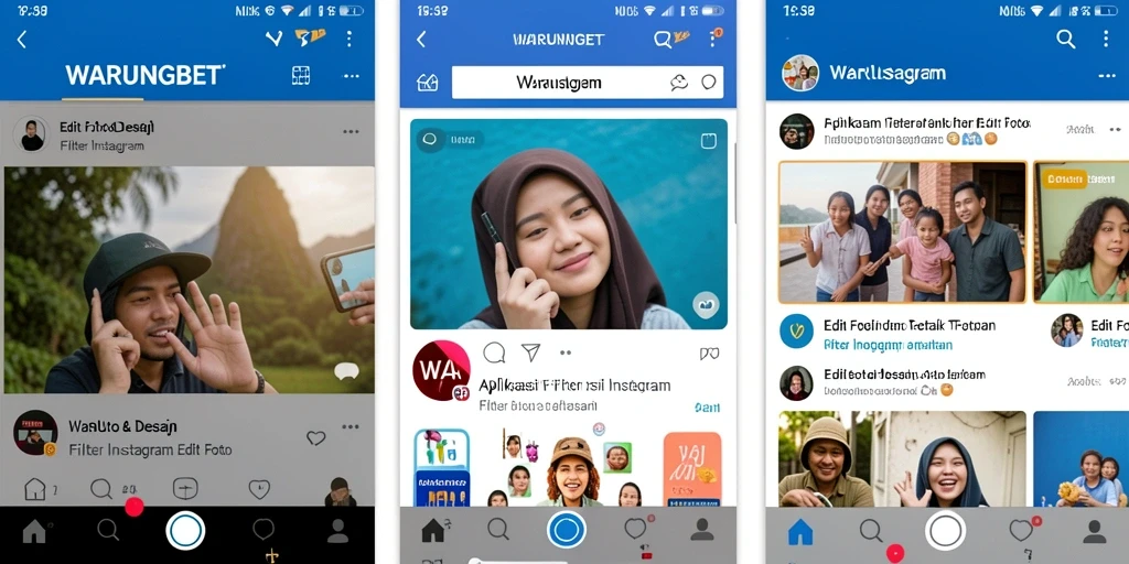 Antarmuka intuitif dan fungsi filter foto yang menarik.