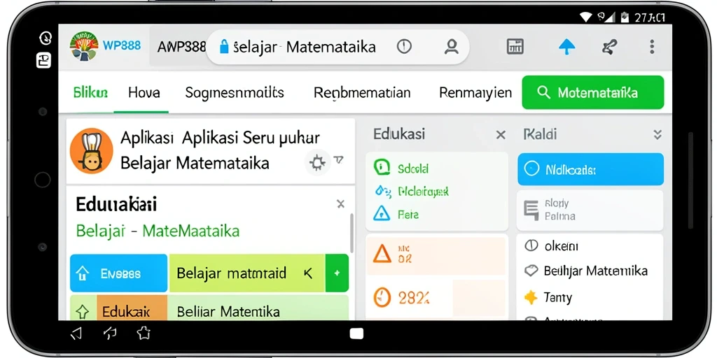 Antarmuka WP888 yang menarik dan interaktif untuk Belajar Matematika.
