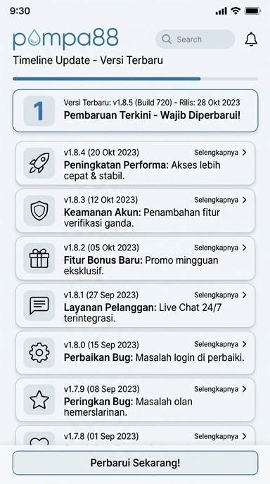 Riwayat Versi pompa88 untuk Pengguna Android
